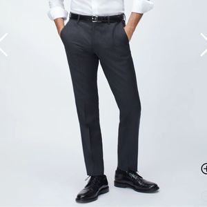 Bonobos Charcoal Daily Grind Athletic Fit Dress Wool Blend Pants 29 x 32